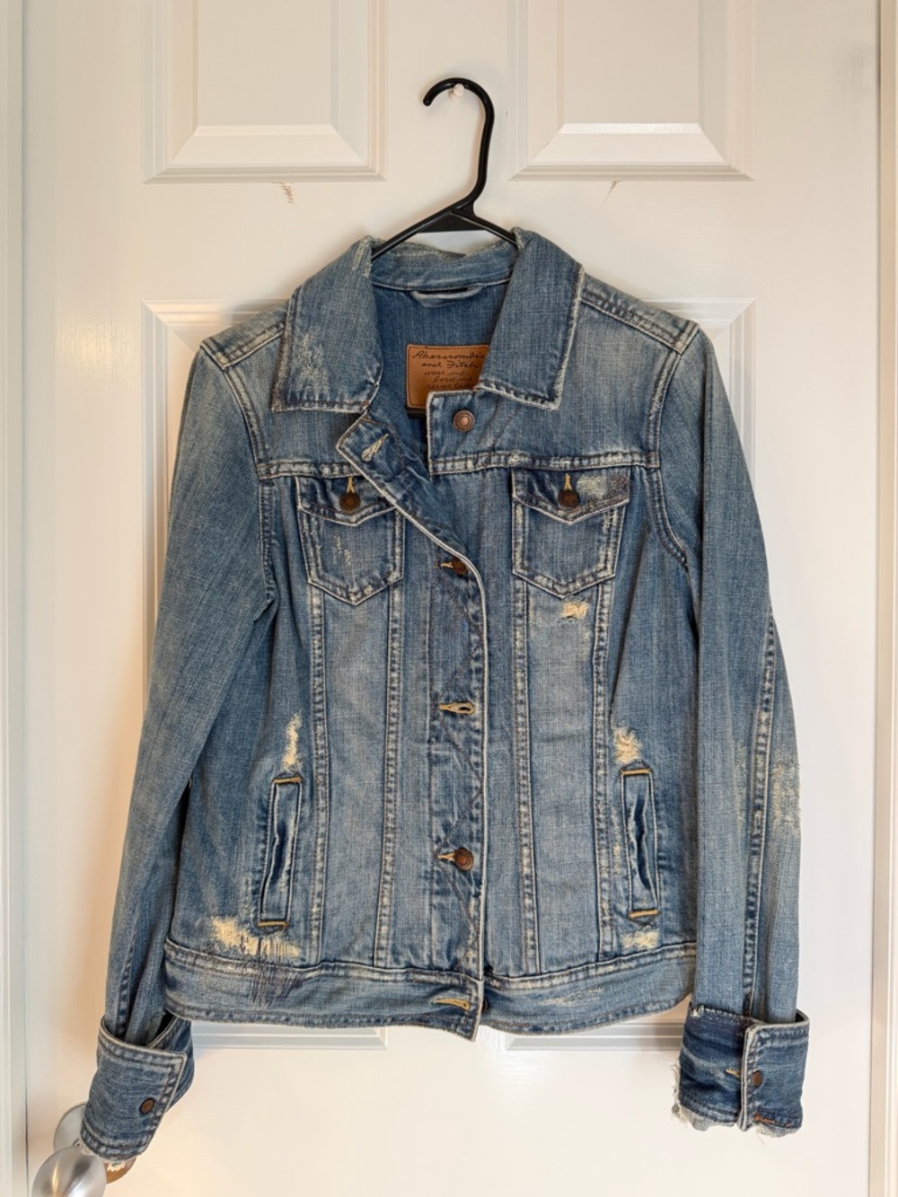 Abercrombie & Fitch Distressed Denim Jacket - Picture 11 of 14